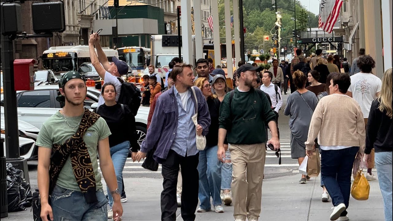 NYC LIVE Walk: Midtown to Lower Manhattan Autumn Cloudy Wednesday Sept. 25, 2024