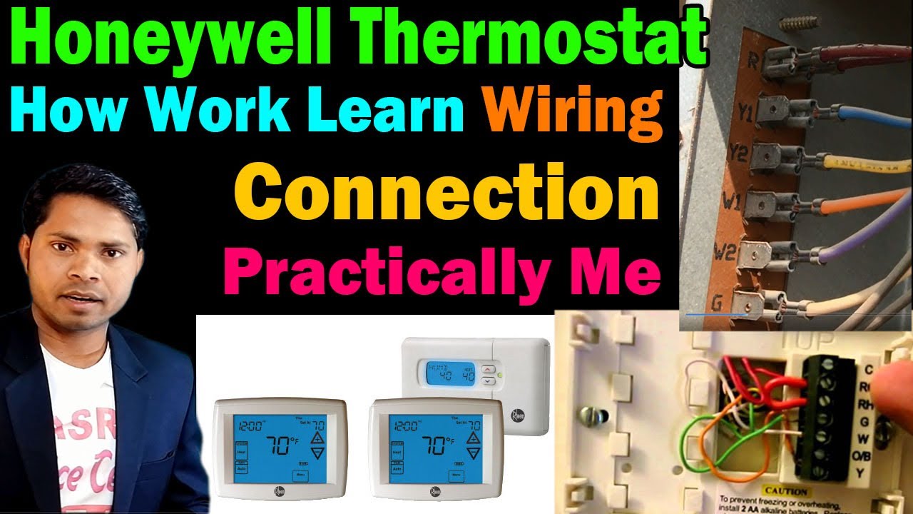 AC Honeywell Digital thermostat How work Wiring diagram instruction setting everything learn Hindi