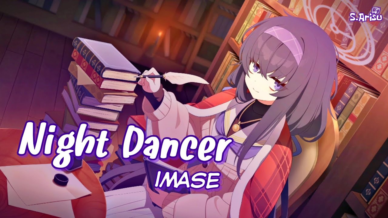 Night Dancer - Imase [ Lyrics // Speed Up ] | Ui - Blue Archive Live2D