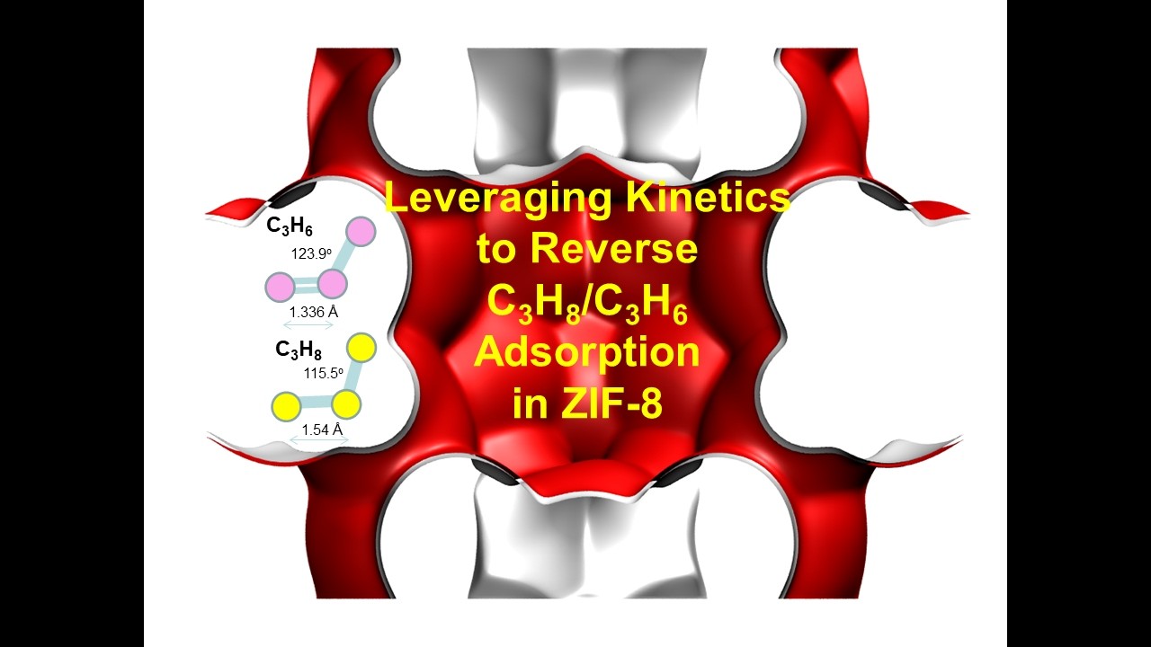 Leveraging Diffusion Kinetics to Reverse C3H8 C3H6 Adsorption in ZIF 8
