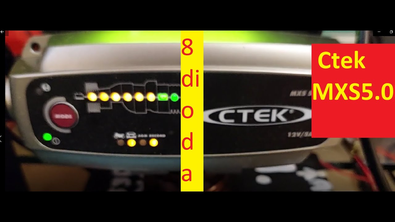 Co robi Ctek MXS 5.0 gdy świeci 8 dioda?.