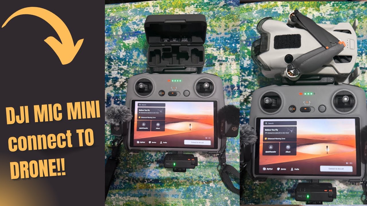 DJI MIC MINI CONNECT TO DRONE for screen recording & RC2 Collaboration