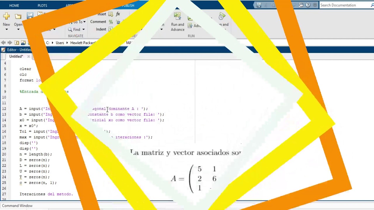 Método de Gauss Seidel en Matlab con tabla de iteraciones- Solución de sistemas ecuaciones lineales.