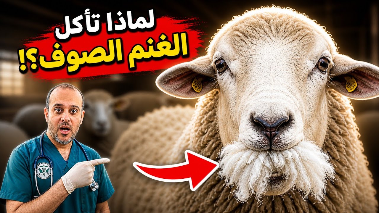 سلوك غريب 🤔 لماذا تأكل الغنم الصوف ؟ ! 🐏🐏🐏🐏