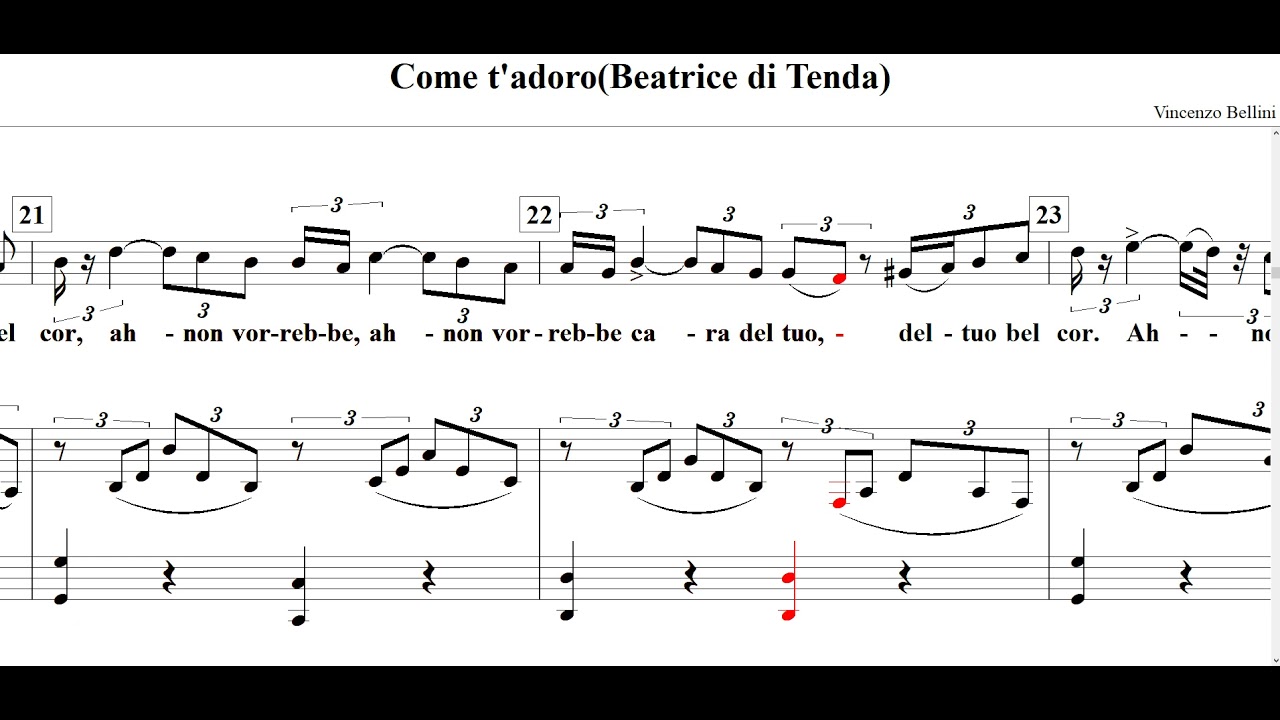 Come t'adoro(Beatrice di Tenda)-Vincenzo Bellini