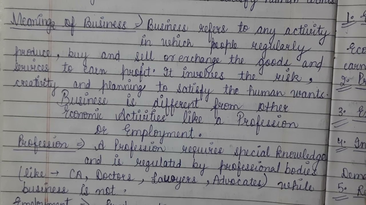 Meaning of business 