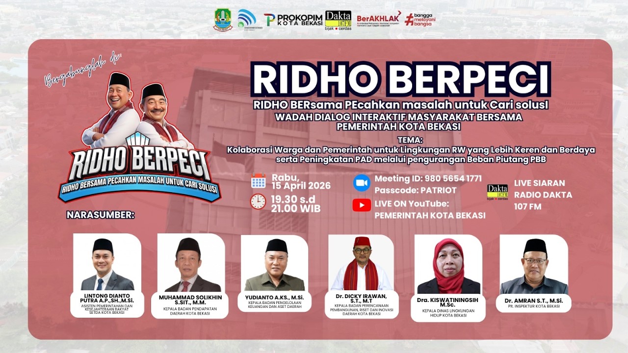 LIVE : RIDHO BERPECI TEMA : Kolaborasi Warga & Pemerintah untuk Lingkungan RW yang Lebih Baik Keren