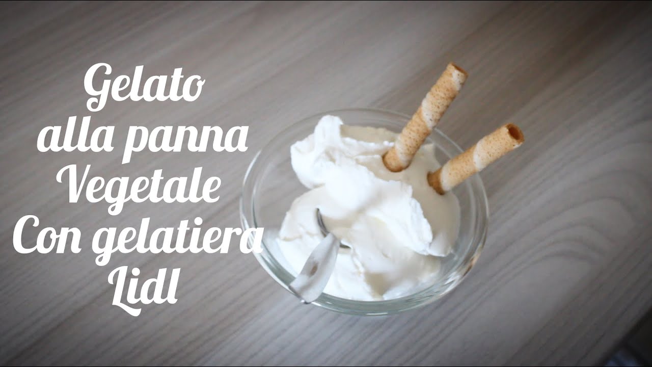GELATO CON PANNA VEGETALE E YOGURT con gelatiera lidl #gelato #lidl #silvercrest