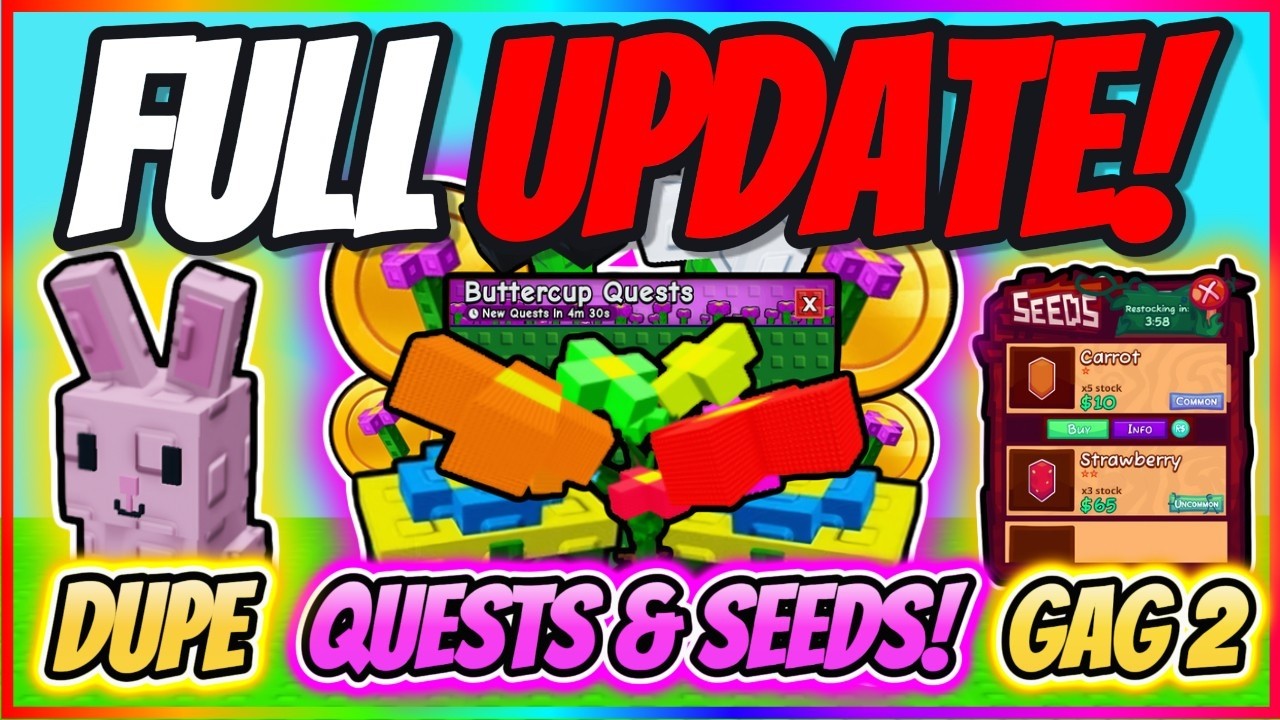 *FULL EVENT* DUPLICATION PET, BUTTERCUP CHESTS, 4 NEW SEEDS, VENOM, GAG 2 & MORE! | Grow A Garden