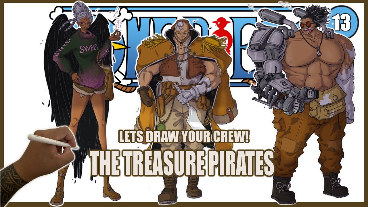 Рисуем свою команду из One Piece | Эпизод 13: Пираты Сокровищ