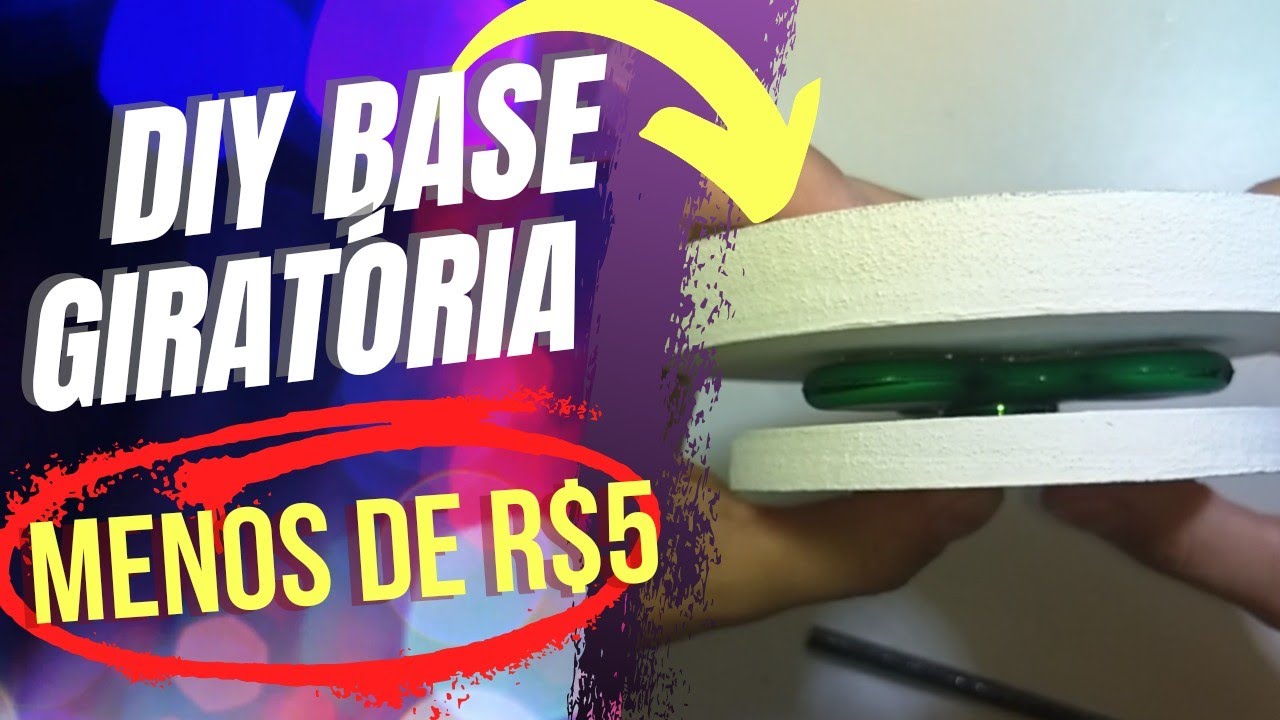 DIY | Base Giratória com menos de 5 Reais | Artesanato | Vitrine | Biscuit | DIY | Improviso