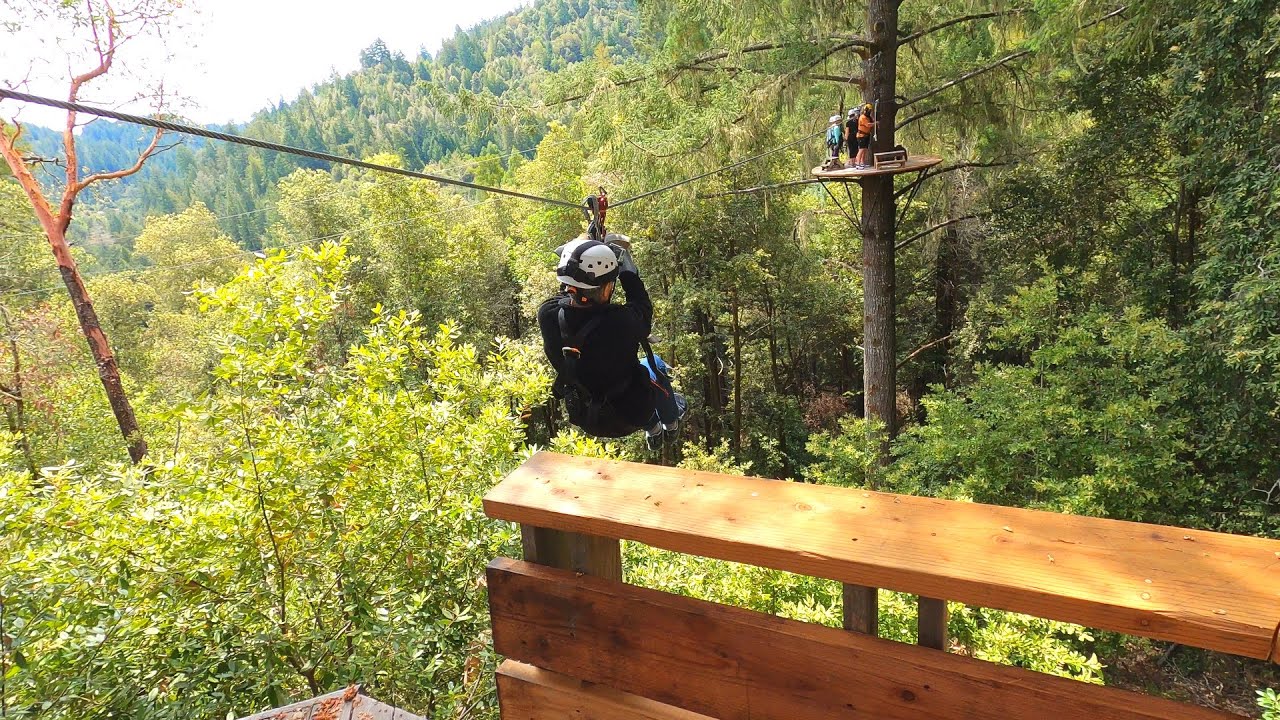 Ziplining at Sonoma Canopy Tour