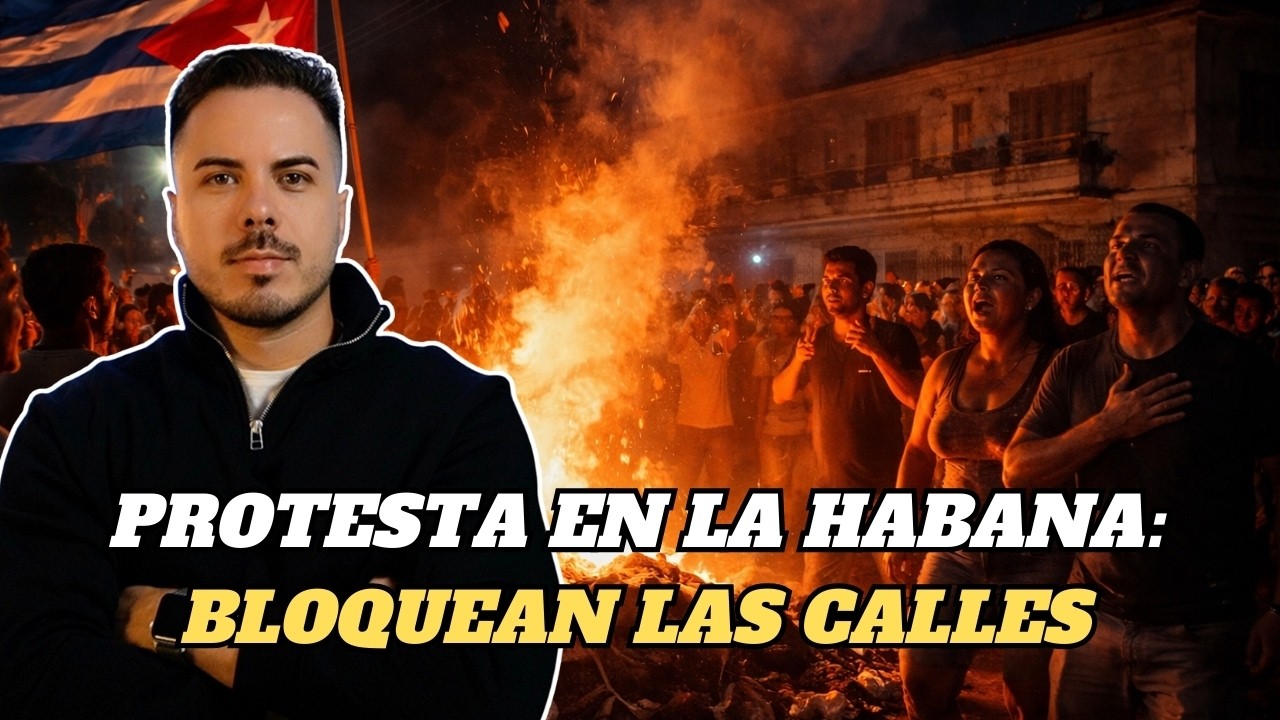 La Habana estalla: Cantan el himno frente al fuego en plena protestacontra el régimen