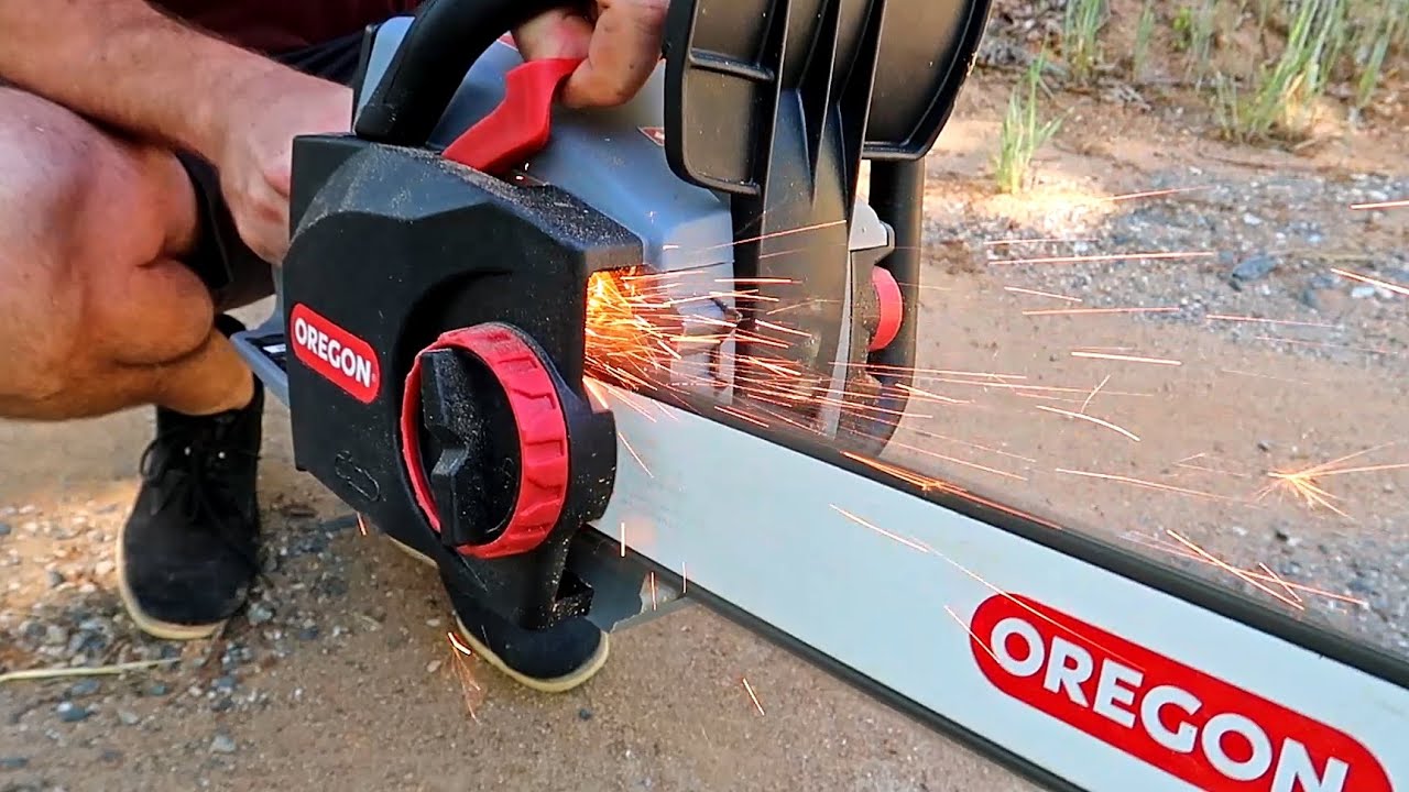 Self Sharpening Chainsaw Cutting Test