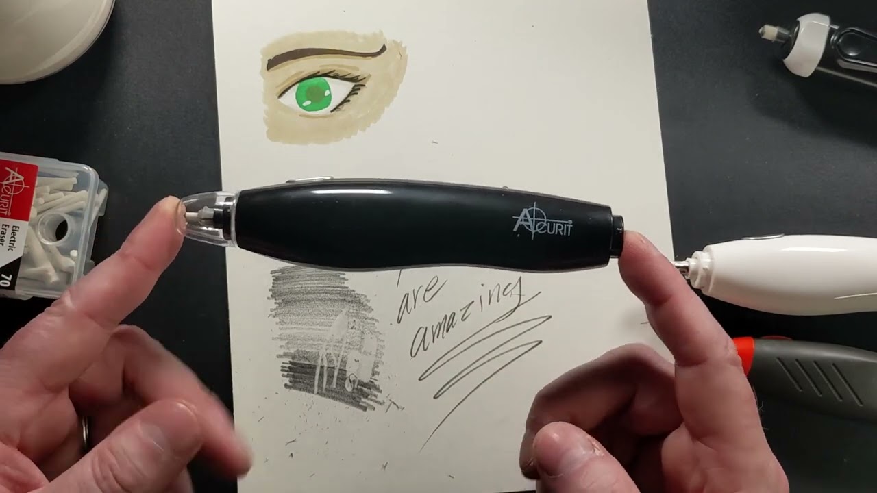 Mr.  O tries Sakura, Artecho, and Acurit Electric Erasers.