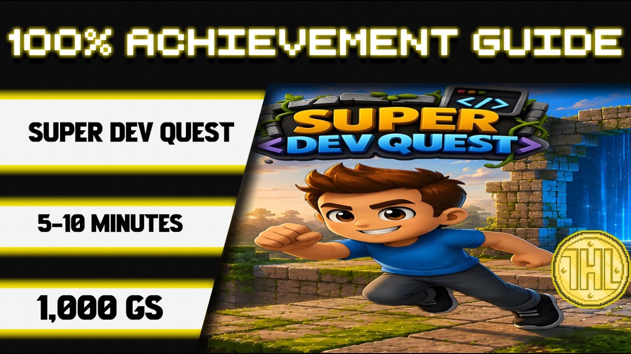 Super Dev Quest: прохождение на 100% достижений * 1000GS за 5-10 минут *