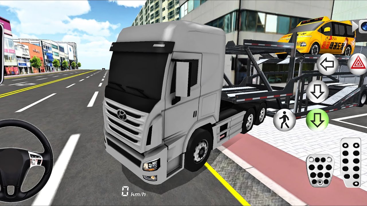 New White Hyundai Xcient Truck for Parking – 3D Driving Class Android Game || Car Game #gameplay