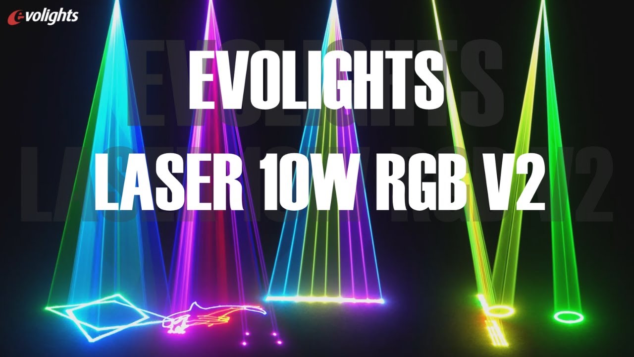 EVOLIGHTS LASER 10W RGB V2 DMX ILDA 2 - profesjonalny projektor laserowy