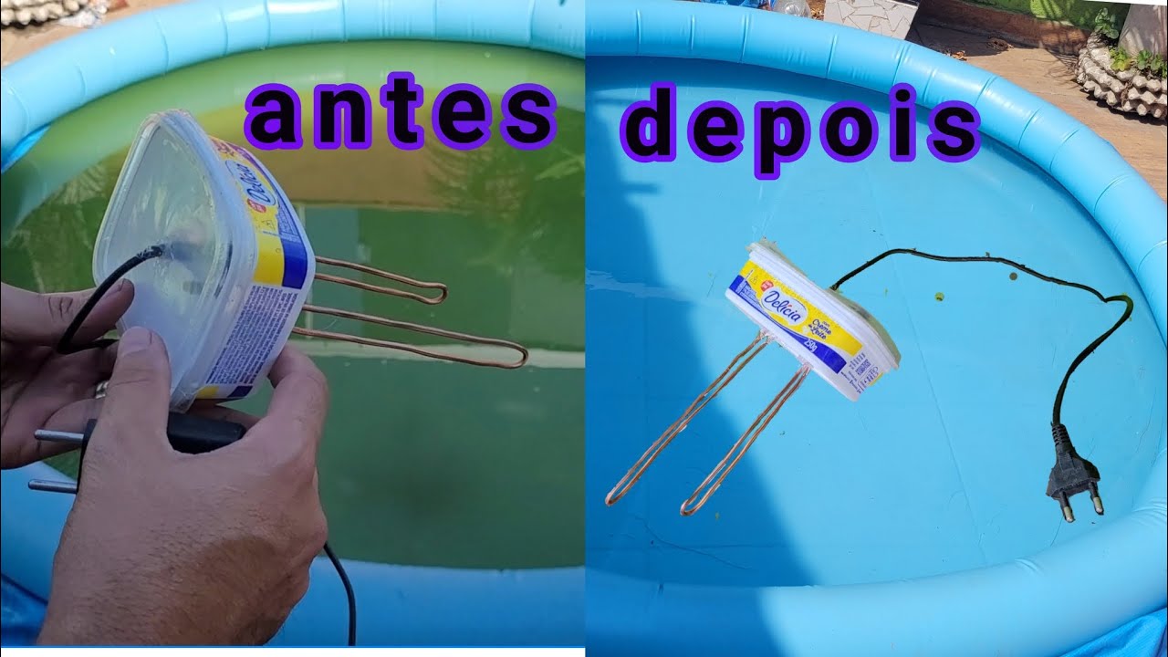 como limpar piscina de plástico sem produtos químicos com custo zero incrível e com fazer ionizador