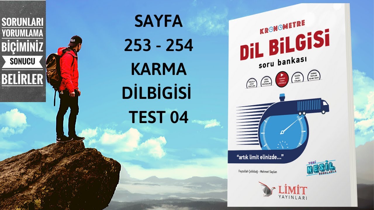 LİMİT YAYINLARI - LİMİT KRONOMETRE DİL BİLGİSİ SB - DİL BİLGİSİ KARMA TEST 04