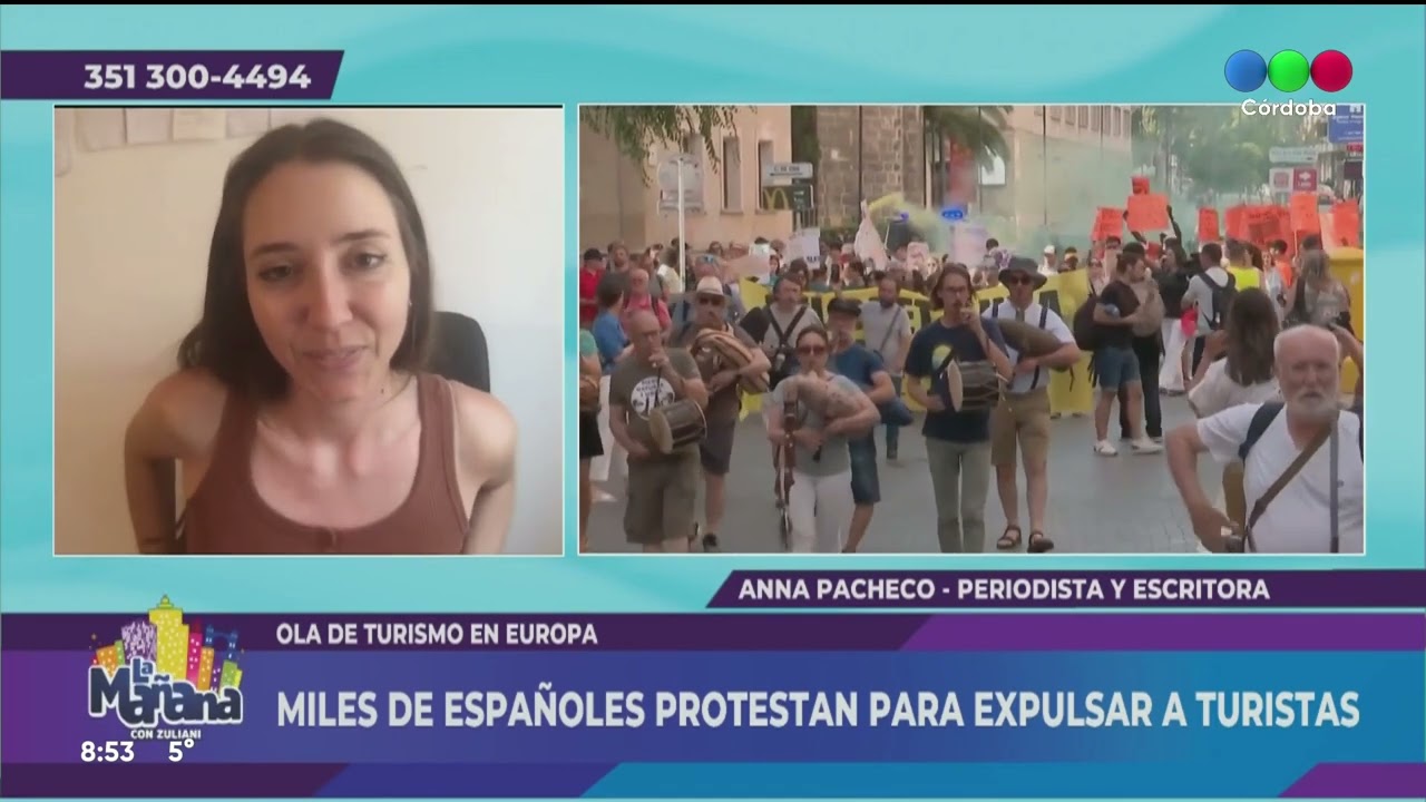 MILES DE ESPAÑOLES PROTESTAN PARA EXPULSAR A TURISTAS: ANNA PACHECO PERIODISTA Y ESCRITORA.