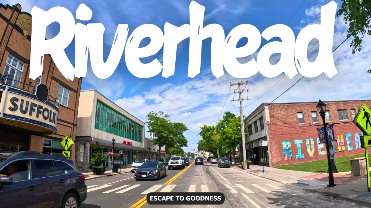 Long Island Tour - Riverhead - Tanger Outlet - New York - 4K Drive