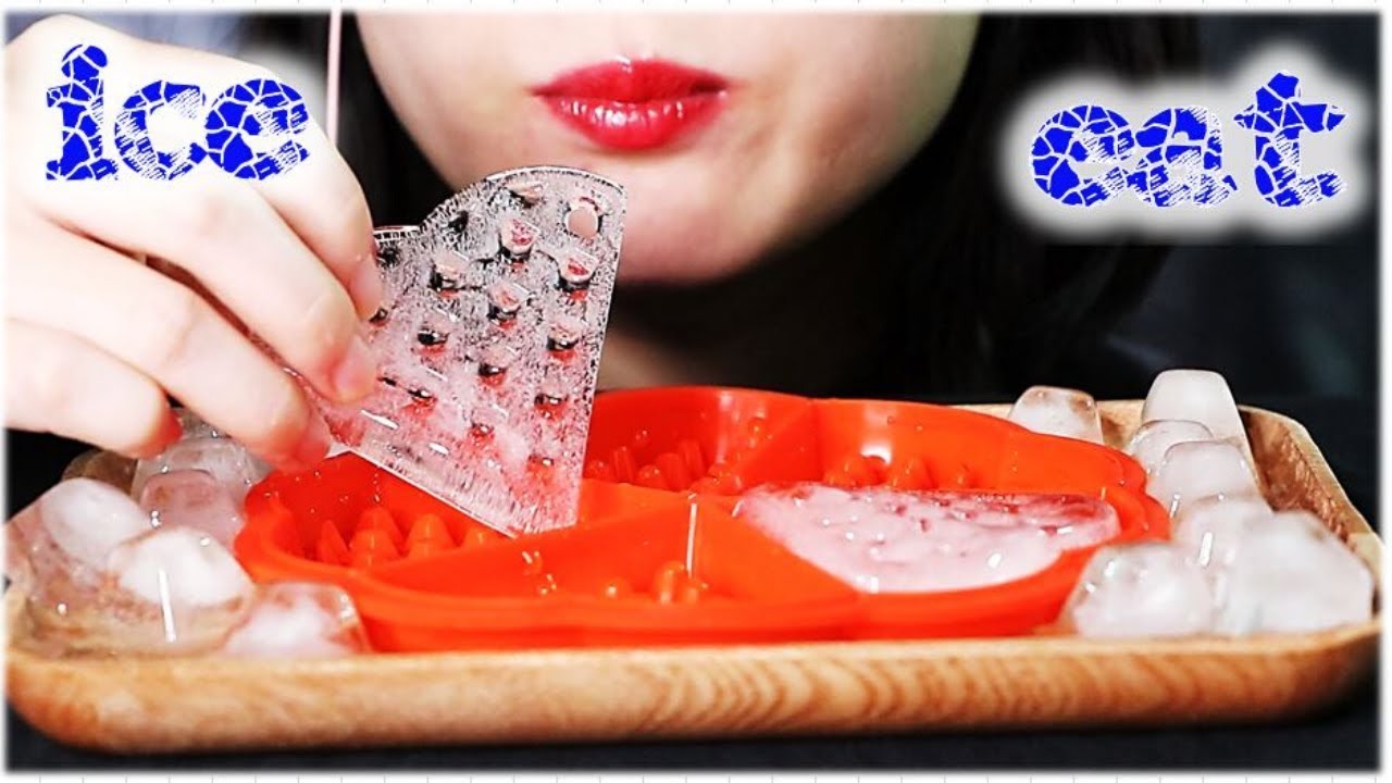 Eat Ice Crunchy | HardIce | 氷を食べる音 Thánh Ăn Đá Trào lưu Ăn Nước Đá màu sắc ASMR