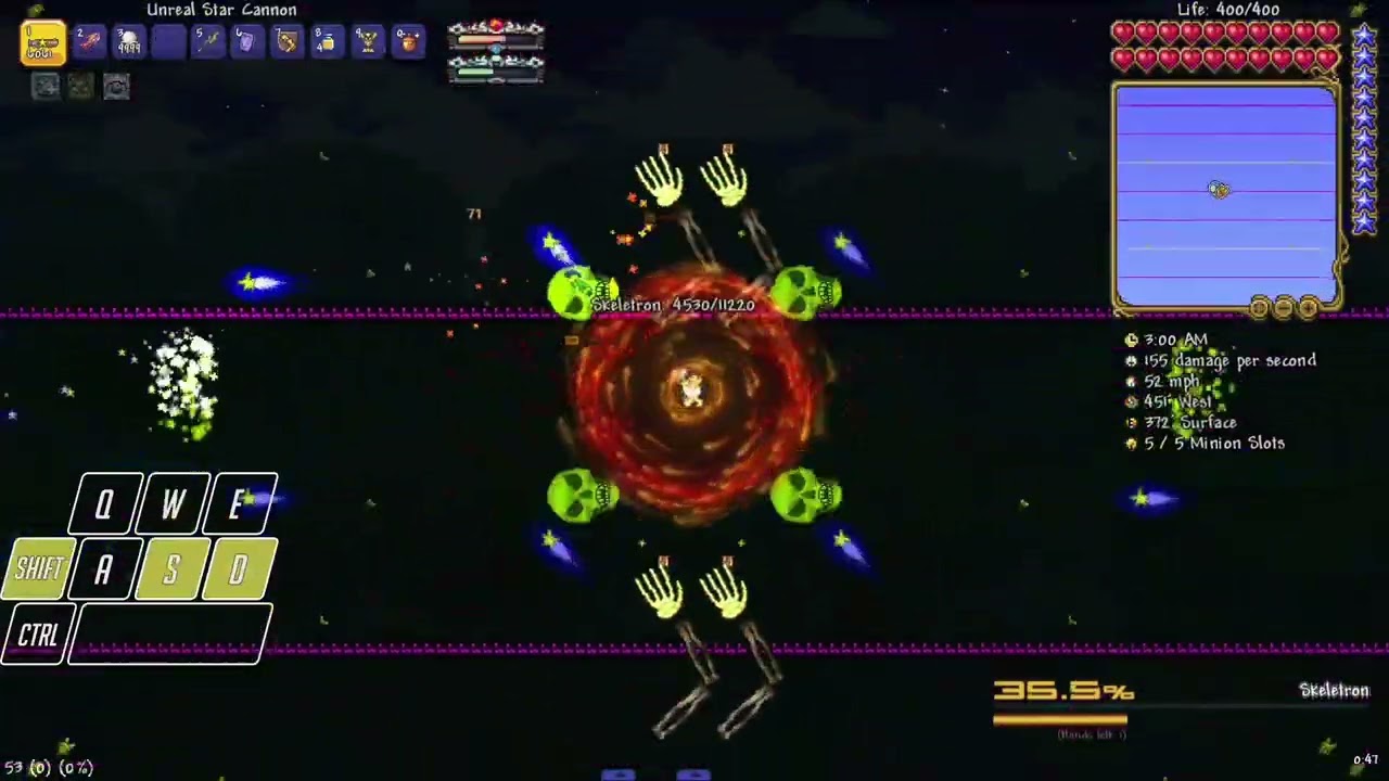 Terraria Calamity Shroomed Defiled Death No Hit: Skeletron (v.2.1.2)