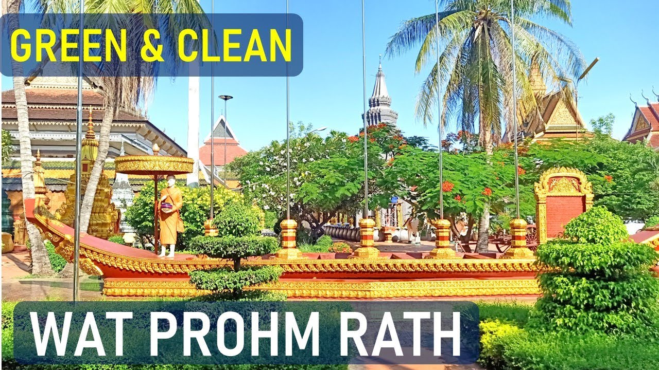 វត្តព្រហ្មរ័ត្ន | Wat Prohm Rath | Most Beautiful, Clean and Green Pagoda | Siem Reap, Angkor