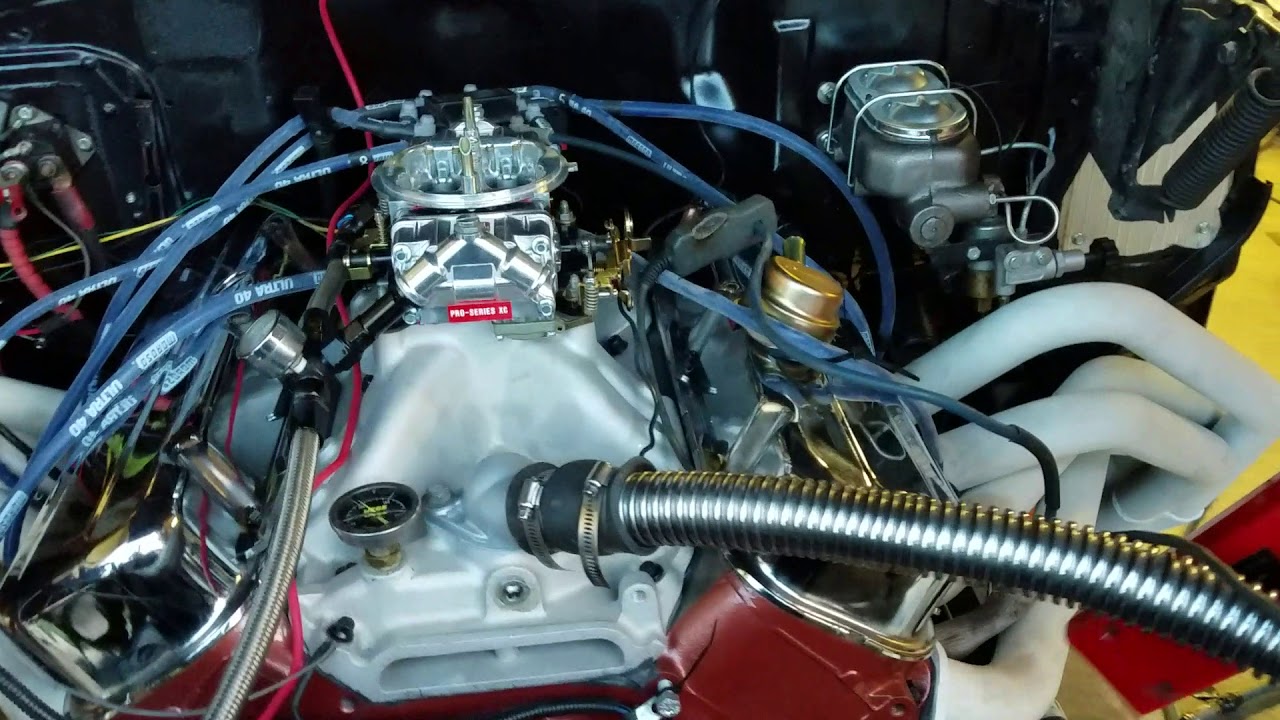 57 Chevy 150 Gasser First Startup BBC