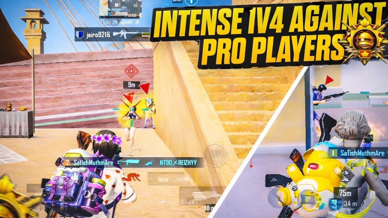 Intense 1v4 Against Pro Players🔱 POCO X7 PRO🔥PUBG