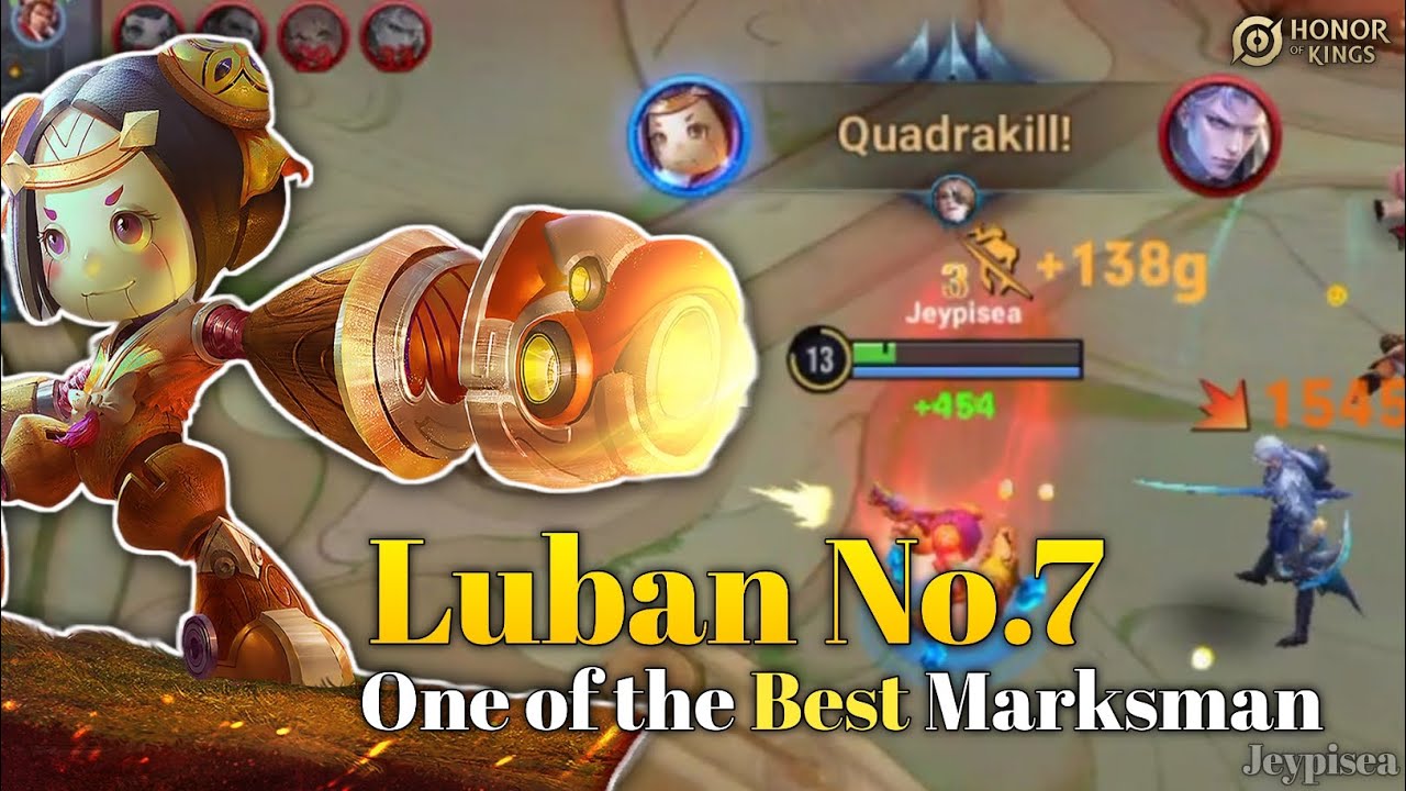 Insane Full Damage // One of the Best Marksman!! [ Luban No.7 Gameplay + Build ] Honor of Kings!!