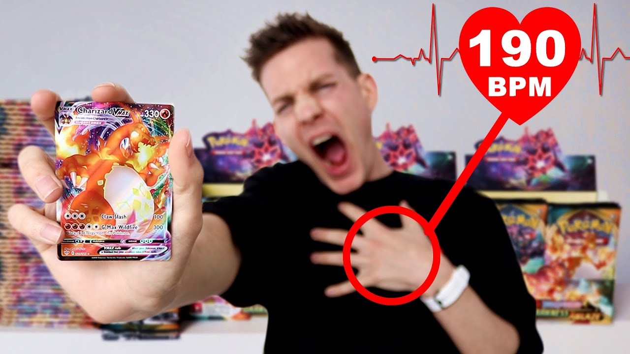 *I PULLED CHARIZARD VMAX* WEARING A HEART MONITOR!!!!!