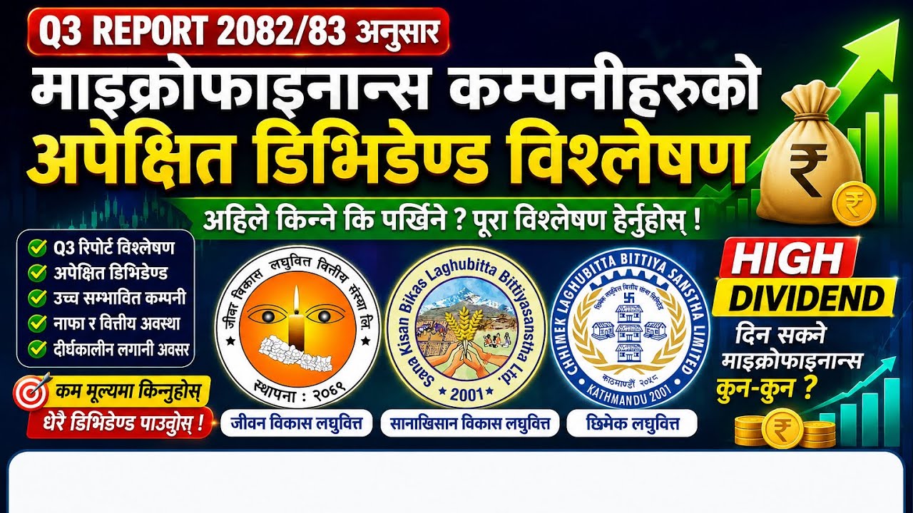 2082/83 Q3 Report अनुसार High Dividend दिने Microfinance Shares #nepse #nepal_share_market #nepal 