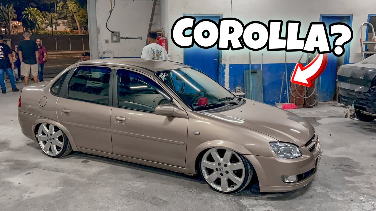 RODAS DE HONDA CRV NO CORSA CLASSIC REBAIXADO COR DE OURO 😱