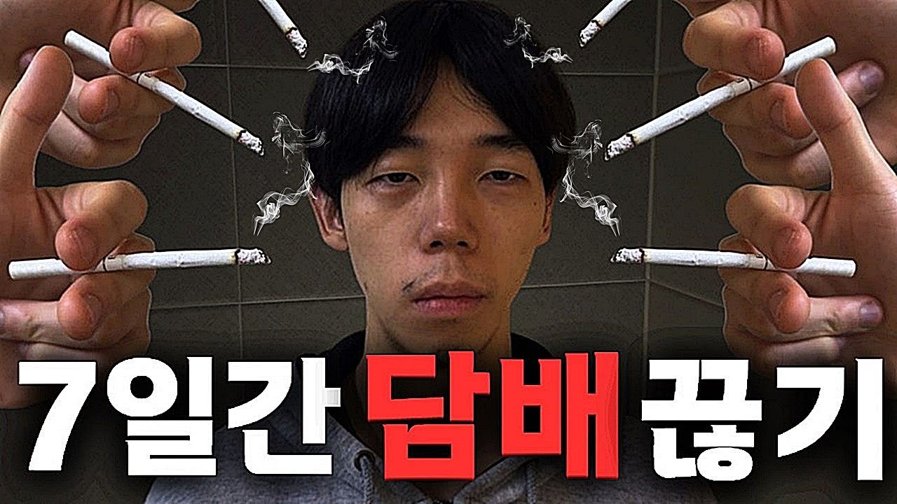 7일 동안 담배 꼴초가 금연하면 어떻게 될까?
