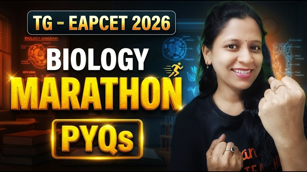 TG EAPCET 2026 Biology PYQs Marathon | Sunaina Madam