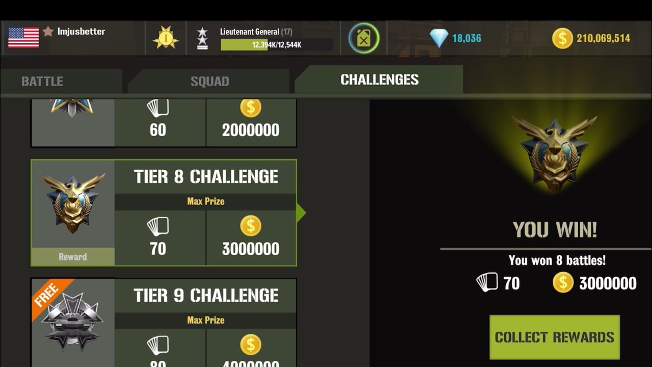 $ 3,000,000! - 70 POWER UPS! - TIER 8 CHALLENGE MEDAL! - War Machines! - Imjusbetter