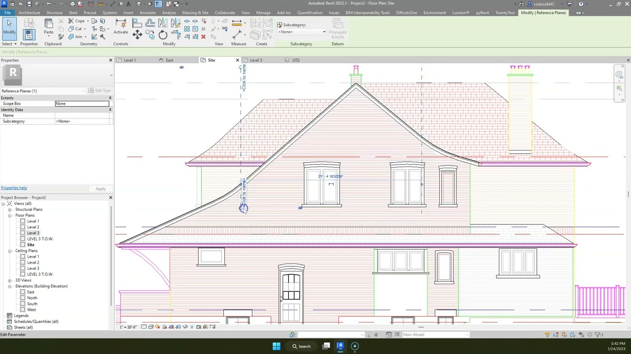 Revit Tutorial - Complex Craftsmen Style Roof