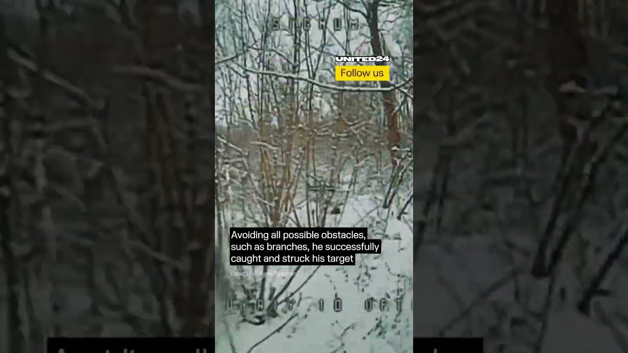 Ukrainian FPV Drone Operator Pursuits Russian Soldier Through the Forest #warinukraine