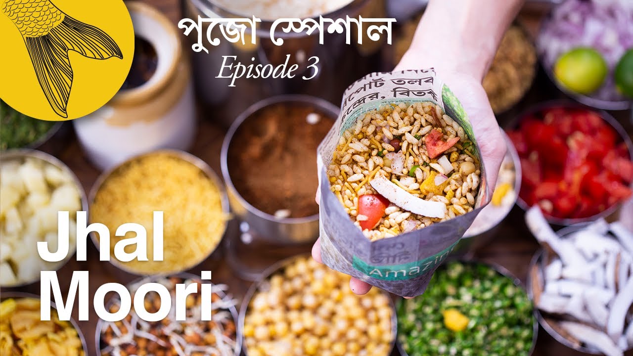 Jhal muri recipe at home—quick, delicious & healthy snack of puffed rice—Kolkata street food