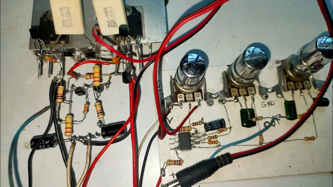 quasi Amplifier D718 with 2n5401 2n5551 l paano gumawa simpleng power amp | diy Amplifier