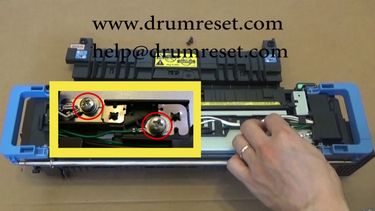 Easy Reset Guide for Retail Fuser (Fixing Unit), HP M855 / M880. Purchase URLs are below
