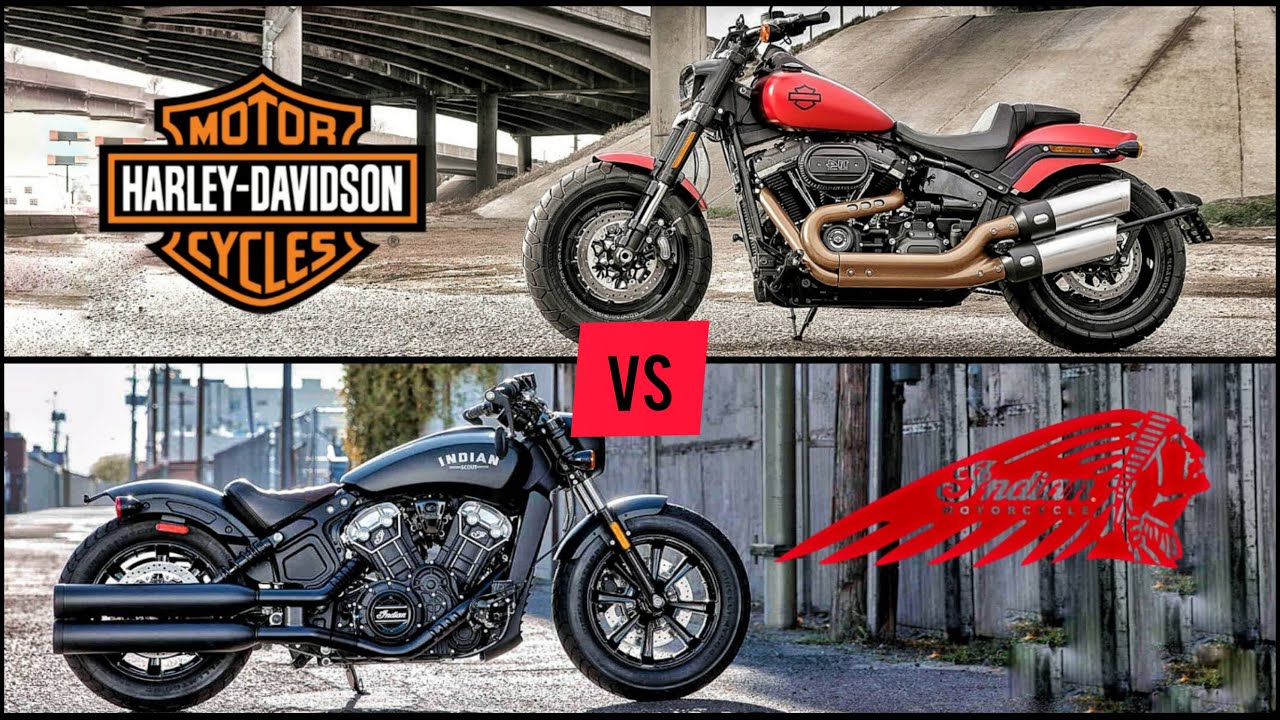 Exhaust comparison | Indian Scout Bobber VS Harley Davidson Fatbob | Vance and Hines