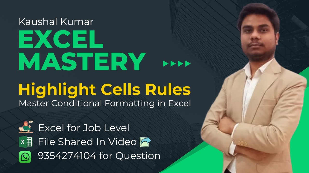 Highlight Cells Rules in Excel | Conditional Formatting in Excel
