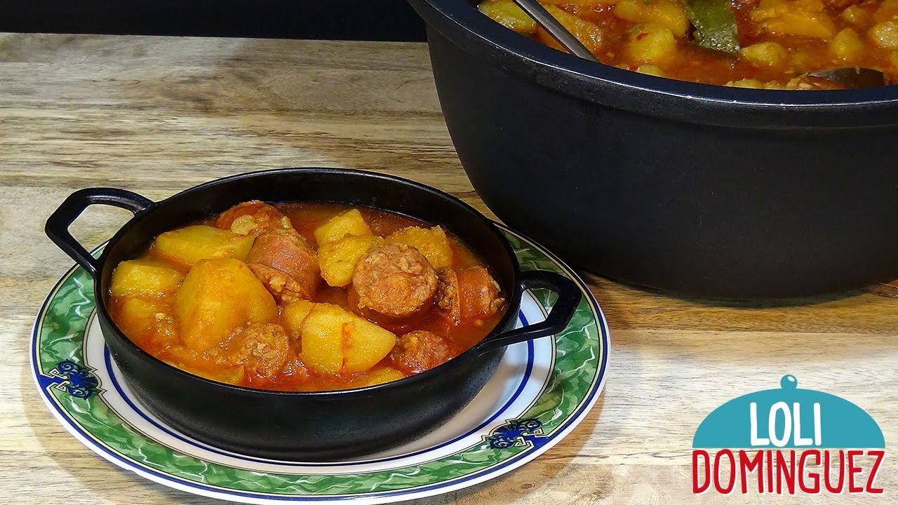 PATATAS A LA RIOJANA RECETA TRADICIONAL (GUISO DE PAPAS CON CHORIZO). Loli Domínguez - Recetas.