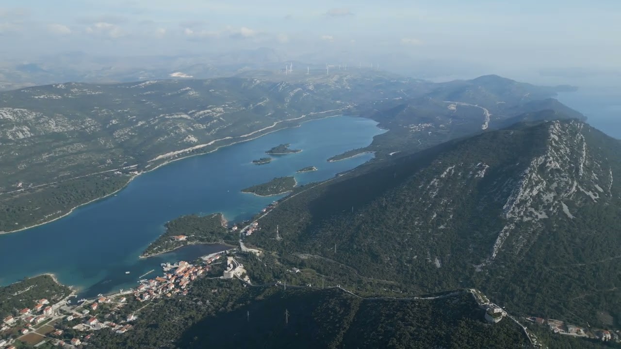 Aerial scenery from above - Luka bay