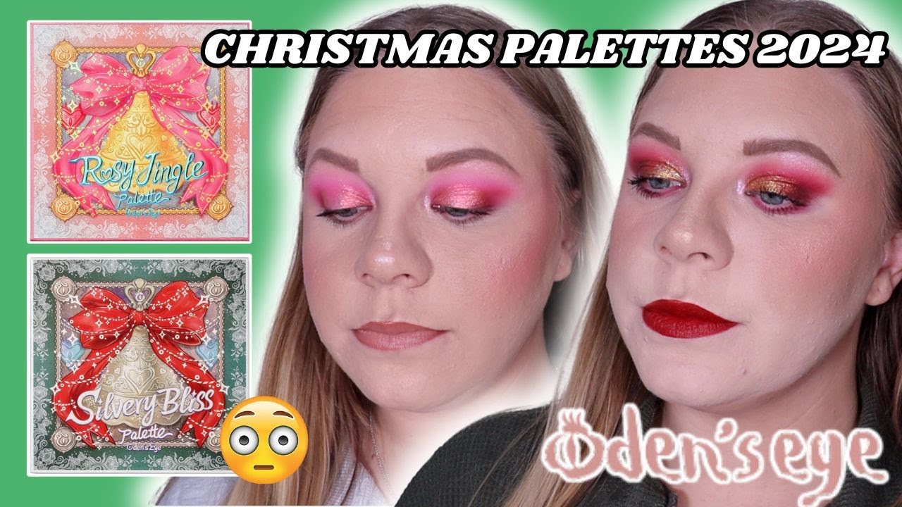 ODENS EYE CHRISTMAS PALETTES 2024 | rosy jingle & silvery bliss | makeupwithalixkate