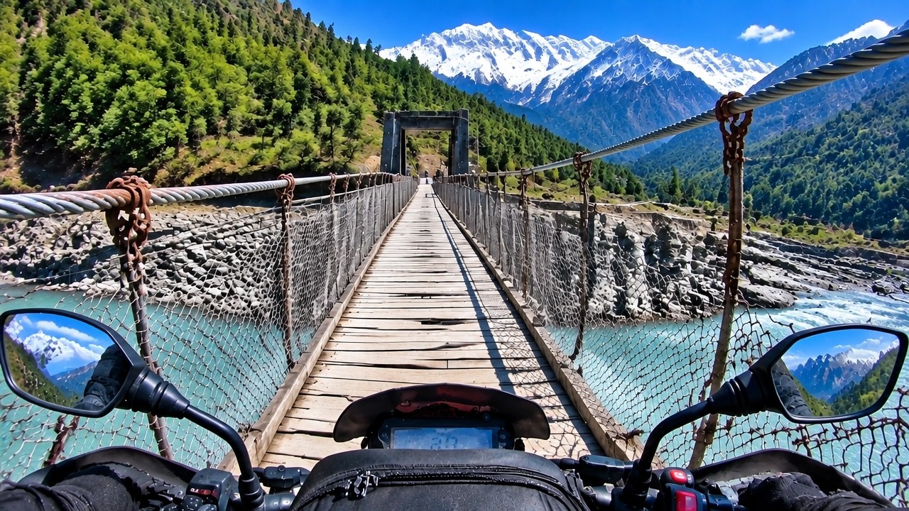 Besisahar to Chame | Bike Ride | POV Ride | Day 2 | 2025 Manang Ride