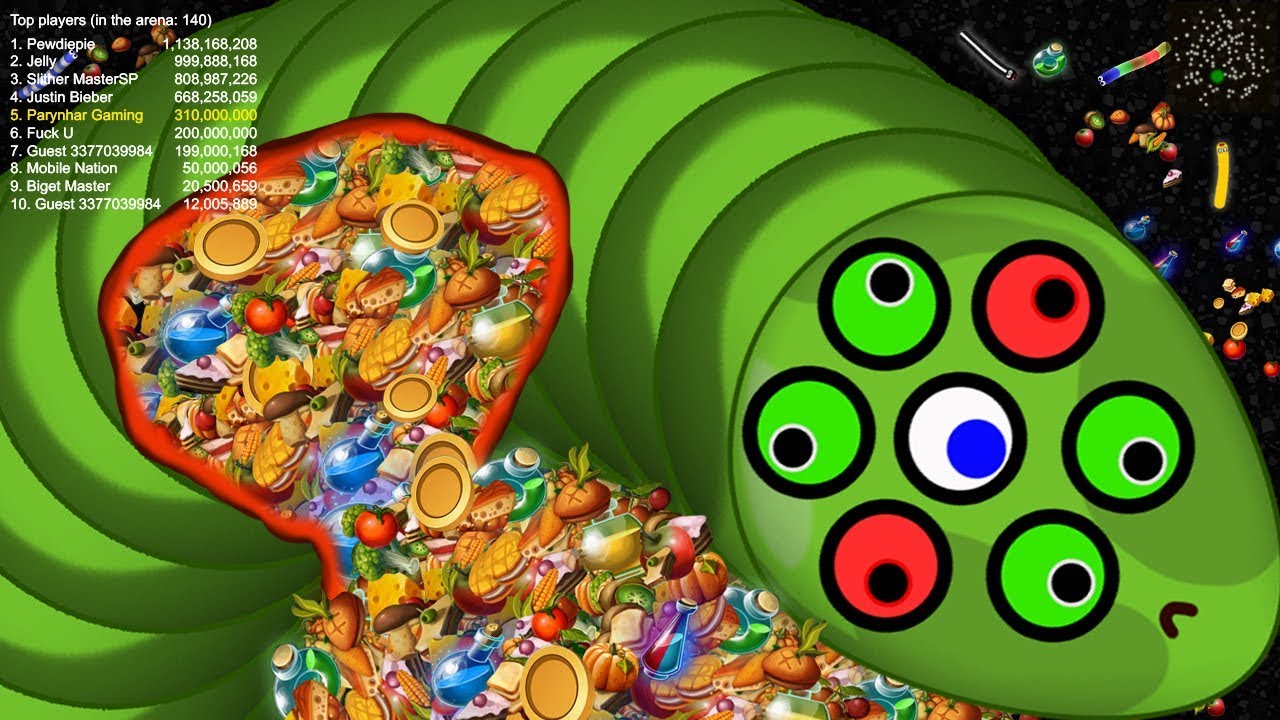 Worms Zone © Epic Skill vs Gain Best Trolling Kill Top 1 Slither Snake Never Stop Running Play